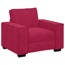 sofastol 100x78x84 cm fløjl vinrød