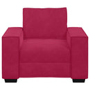 sofastol 100x78x84 cm fløjl vinrød