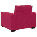 sofastol 100x78x84 cm fløjl vinrød