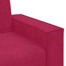 sofastol 100x78x84 cm fløjl vinrød