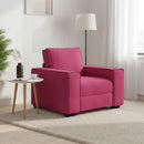 sofastol 100x78x84 cm fløjl vinrød