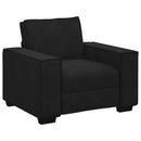 sofastol 100x78x84 cm fløjl sort
