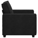 sofastol 100x78x84 cm fløjl sort