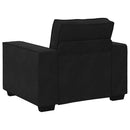 sofastol 100x78x84 cm fløjl sort