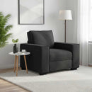 sofastol 100x78x84 cm fløjl sort
