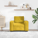 sofastol 100x78x84 cm fløjl gul