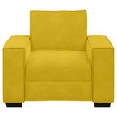 sofastol 100x78x84 cm fløjl gul