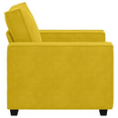 sofastol 100x78x84 cm fløjl gul