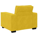 sofastol 100x78x84 cm fløjl gul