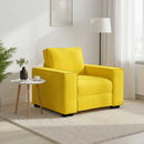 sofastol 100x78x84 cm fløjl gul