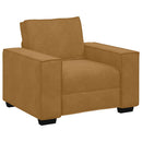 sofastol 100x78x84 cm fløjl brun