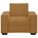 sofastol 100x78x84 cm fløjl brun