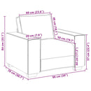 sofastol 100x78x84 cm fløjl brun