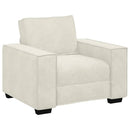 sofastol 100x78x84 cm fløjl cremefarvet