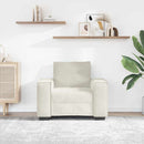 sofastol 100x78x84 cm fløjl cremefarvet
