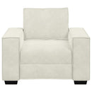 sofastol 100x78x84 cm fløjl cremefarvet