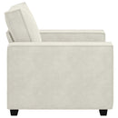 sofastol 100x78x84 cm fløjl cremefarvet