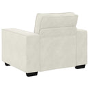 sofastol 100x78x84 cm fløjl cremefarvet