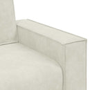 sofastol 100x78x84 cm fløjl cremefarvet