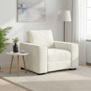 sofastol 100x78x84 cm fløjl cremefarvet