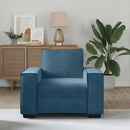 sofastol 100x78x84 cm fløjl blå