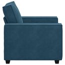 sofastol 100x78x84 cm fløjl blå