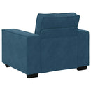 sofastol 100x78x84 cm fløjl blå