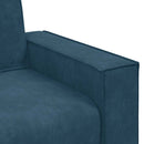 sofastol 100x78x84 cm fløjl blå