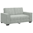 2-personers sofa 160x78x84 cm velour lysegrå