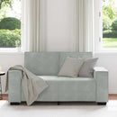 2-personers sofa 160x78x84 cm velour lysegrå