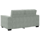 2-personers sofa 160x78x84 cm velour lysegrå