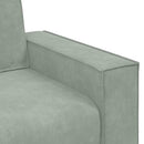 2-personers sofa 160x78x84 cm velour lysegrå