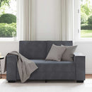 2-personers sofa 160x78x84 cm velour mørkegrå