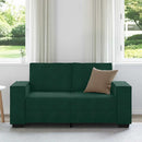 2-personers sofa 160x78x84 cm fløjl mørkegrøn