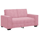 2-personers sofa 160x78x84 cm fløjl lyserød