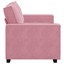 2-personers sofa 160x78x84 cm fløjl lyserød