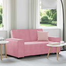2-personers sofa 160x78x84 cm fløjl lyserød