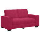 2-personers sofa 160x78x84 cm fløjl vinrød
