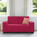 2-personers sofa 160x78x84 cm fløjl vinrød