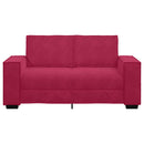 2-personers sofa 160x78x84 cm fløjl vinrød
