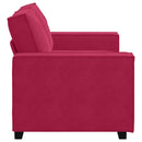 2-personers sofa 160x78x84 cm fløjl vinrød