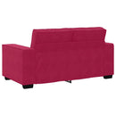 2-personers sofa 160x78x84 cm fløjl vinrød