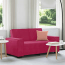 2-personers sofa 160x78x84 cm fløjl vinrød