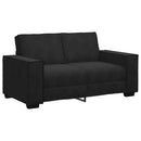 2-personers sofa 160x78x84 cm fløjl sort