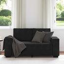 2-personers sofa 160x78x84 cm fløjl sort