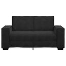 2-personers sofa 160x78x84 cm fløjl sort