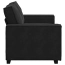 2-personers sofa 160x78x84 cm fløjl sort