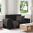 2-personers sofa 160x78x84 cm fløjl sort