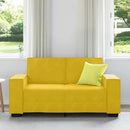 2-personers sofa 160x78x84 cm fløjl gul
