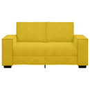 2-personers sofa 160x78x84 cm fløjl gul